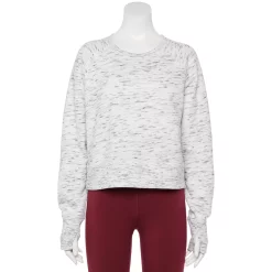 Women's Tek Gear® Ultrasoft Fleece Oversized Sweatshirt -Active & Workout Clothes Store 5128574 White Black