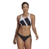 Women's adidas 3 Bars Two-Piece Bikini Set 2 Women's adidas 3 Bars Two-Piece Bikini Set -Active & Workout Clothes Store 5144667 White Black