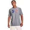 Men's Under Armour Freedom Big Logo Tee -Active & Workout Clothes Store 5155095 Steel