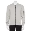 Men's Champion® French-Terry Fleece Bomber Jacket -Active & Workout Clothes Store 5162495 Oxford Gray