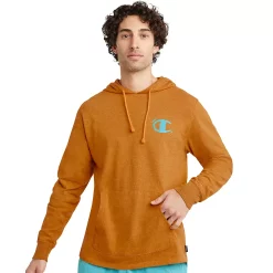 Men's Champion® Middleweight Overdye Hoodie -Active & Workout Clothes Store 5166138 Orange Heather