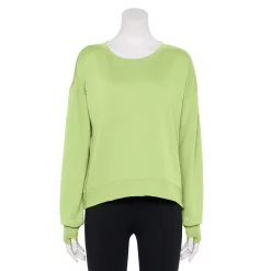 Women's Tek Gear® Stretch Fleece Crewneck Sweatshirt -Active & Workout Clothes Store 5181941 Green Romantica