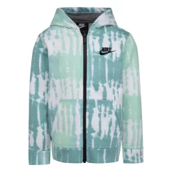 Boys 4-7 Nike Club Fleece Full-Zip Hoodie -Active & Workout Clothes Store 5185465 Blue Tie Dye