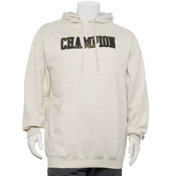 Big & Tall Champion® Powerblend Applique Camo Hoodie -Active & Workout Clothes Store 5189872 Oatmeal Heather