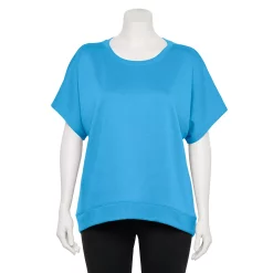 Plus Size Tek Gear® Stretch Fleece Tee -Active & Workout Clothes Store 5197872 Beyond Blue