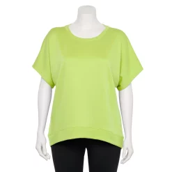 Plus Size Tek Gear® Stretch Fleece Tee -Active & Workout Clothes Store 5197872 Green Romantica