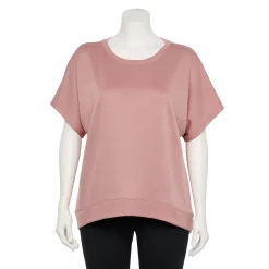 Plus Size Tek Gear® Stretch Fleece Tee -Active & Workout Clothes Store 5197872 Martini Rose