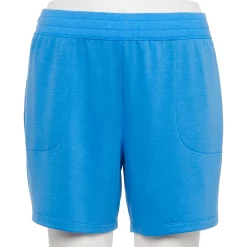 Plus Size Tek Gear® Stretch Fleece Shorts -Active & Workout Clothes Store 5197932 Beyond Blue