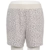 Plus Size Tek Gear® Stretch Fleece Shorts -Active & Workout Clothes Store 5197932 Gray Leopard