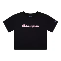 Girls 7-16 Champion® Tie-Dye Script Boxy Tee -Active & Workout Clothes Store 5207581 Black