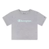 Girls 7-16 Champion® Tie-Dye Script Boxy Tee -Active & Workout Clothes Store 5207581 Oxford Heather