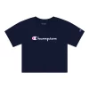 Girls 7-16 Champion® Classic Script Boxy Tee 2 Girls 7-16 Champion® Classic Script Boxy Tee -Active & Workout Clothes Store 5207597 Navy