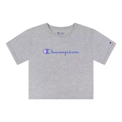 Girls 7-16 Champion® Classic Script Boxy Tee -Active & Workout Clothes Store 5207597 Oxford Heather