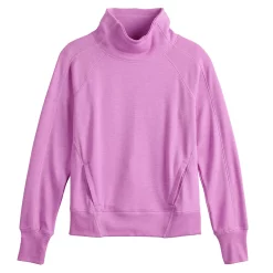 Women's Tek Gear® Funnel Neck Stretch Fleece Pullover -Active & Workout Clothes Store 5209767 ALT2