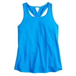 Girls 7-16 Tek Gear® Soft Tek Twist Keyhole Tank Top in Regular & Plus -Active & Workout Clothes Store 5220912 Beyond Blue