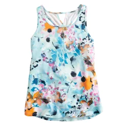 Girls 7-16 Tek Gear® Soft Tek Twist Keyhole Tank Top in Regular & Plus -Active & Workout Clothes Store 5220912 Light Blue Wildflowers