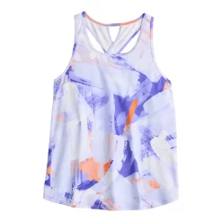 Girls 7-16 Tek Gear® Soft Tek Twist Keyhole Tank Top in Regular & Plus -Active & Workout Clothes Store 5220912 Lilac Bold Strokes
