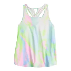 Girls 7-16 Tek Gear® Soft Tek Twist Keyhole Tank Top in Regular & Plus -Active & Workout Clothes Store 5220912 Pink Geometric