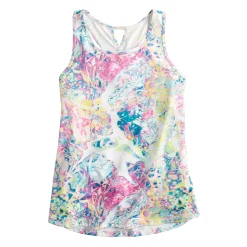 Girls 7-16 Tek Gear® Soft Tek Twist Keyhole Tank Top in Regular & Plus -Active & Workout Clothes Store 5220912 Teal Paint Pour