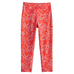 Girls 7-16 Tek Gear® Performance 7/8 Leggings in Regular & Plus -Active & Workout Clothes Store 5221479 Coral Squiggles