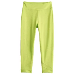 Girls 7-16 Tek Gear® Performance 7/8 Leggings in Regular & Plus -Active & Workout Clothes Store 5221479 Lime Cheetah