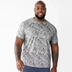 Big & Tall Tek Gear® Printed Jacquard Tee -Active & Workout Clothes Store 5224239 Mineral Black