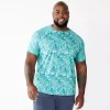 Big & Tall Tek Gear® Printed Jacquard Tee -Active & Workout Clothes Store 5224239 Moroccan Teal