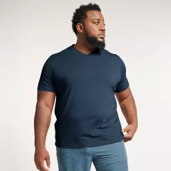 Big & Tall FLX Dynamic Comfort V-Neck Tee -Active & Workout Clothes Store 5224306 Navy Water