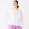 Plus Size Tek Gear® Mesh Crewneck Tee 1 Plus Size Tek Gear® Mesh Crewneck Tee -Active & Workout Clothes Store 5231871 White