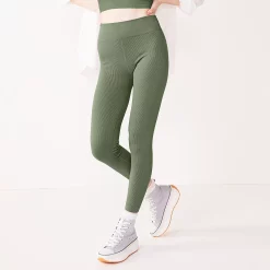 Juniors' SO® Seamless 7/8 Leggings -Active & Workout Clothes Store 5246938 Galvanized Green