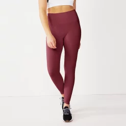 Women's Tek Gear® Seamless 7/8 Ankle Leggings -Active & Workout Clothes Store 5258907 Night Sangria