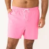 Men's Big & Tall Sonoma Goods For Life® Solid Swim Trunks -Active & Workout Clothes Store 5272739 Pink