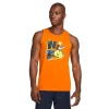 Men's Nike Dri-FIT Graphic Training Tank Top -Active & Workout Clothes Store 5274409 Magma Orange