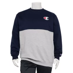 Big & Tall Champion® Colorblock Sweatshirt -Active & Workout Clothes Store 5358419 Navy Heather