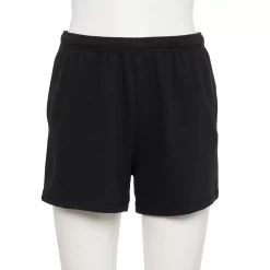 Juniors' SO® Core Boyfriend Shorts -Active & Workout Clothes Store 5464517 Black Luxe