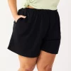 Juniors' Plus Size SO® Core Boyfriend Shorts -Active & Workout Clothes Store 5466845 Black