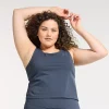 Plus Size FLX Affirmation Twist-Back Tank 1 Plus Size FLX Affirmation Twist-Back Tank -Active & Workout Clothes Store 5494987 Plum Sherry