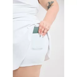 Plus Size FLX High-Waisted Affirmation Skort with Pockets -Active & Workout Clothes Store 5498693 ALT2