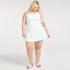 Plus Size FLX High-Waisted Affirmation Skort with Pockets -Active & Workout Clothes Store 5498693 ALT9