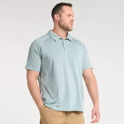 Big & Tall FLX Dynamic Comfort Polo -Active & Workout Clothes Store 5504618 Gray Inlay