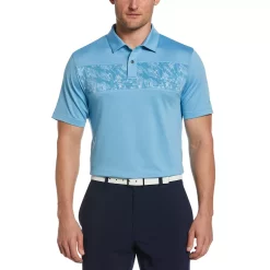 Men's Grand Slam Coastal Texture Block Golf Polo