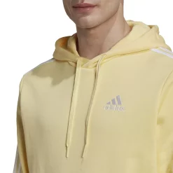 Big & Tall adidas Essential 3-Stripe Fleece Hoodie -Active & Workout Clothes Store 5519578 ALT2