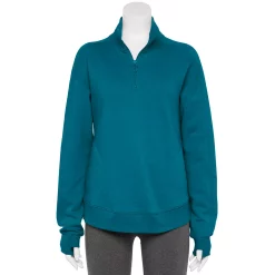 Women's Tek Gear® Quarter-Zip Ultrasoft Fleece Jacket -Active & Workout Clothes Store 5521867 Night Life Teal