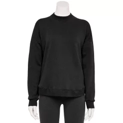 Women's Tek Gear® Ultrasoft Fleece Mockneck Sweatshirt -Active & Workout Clothes Store 5523249 Black