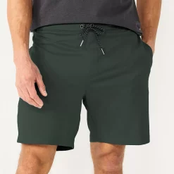 Men's Sonoma Goods For Life® 7" Flex-Wear Knit Jogger Shorts -Active & Workout Clothes Store 5523380 Olive