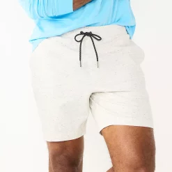 Men's Sonoma Goods For Life® 7" Flex-Wear Knit Jogger Shorts -Active & Workout Clothes Store 5523380 Textured White