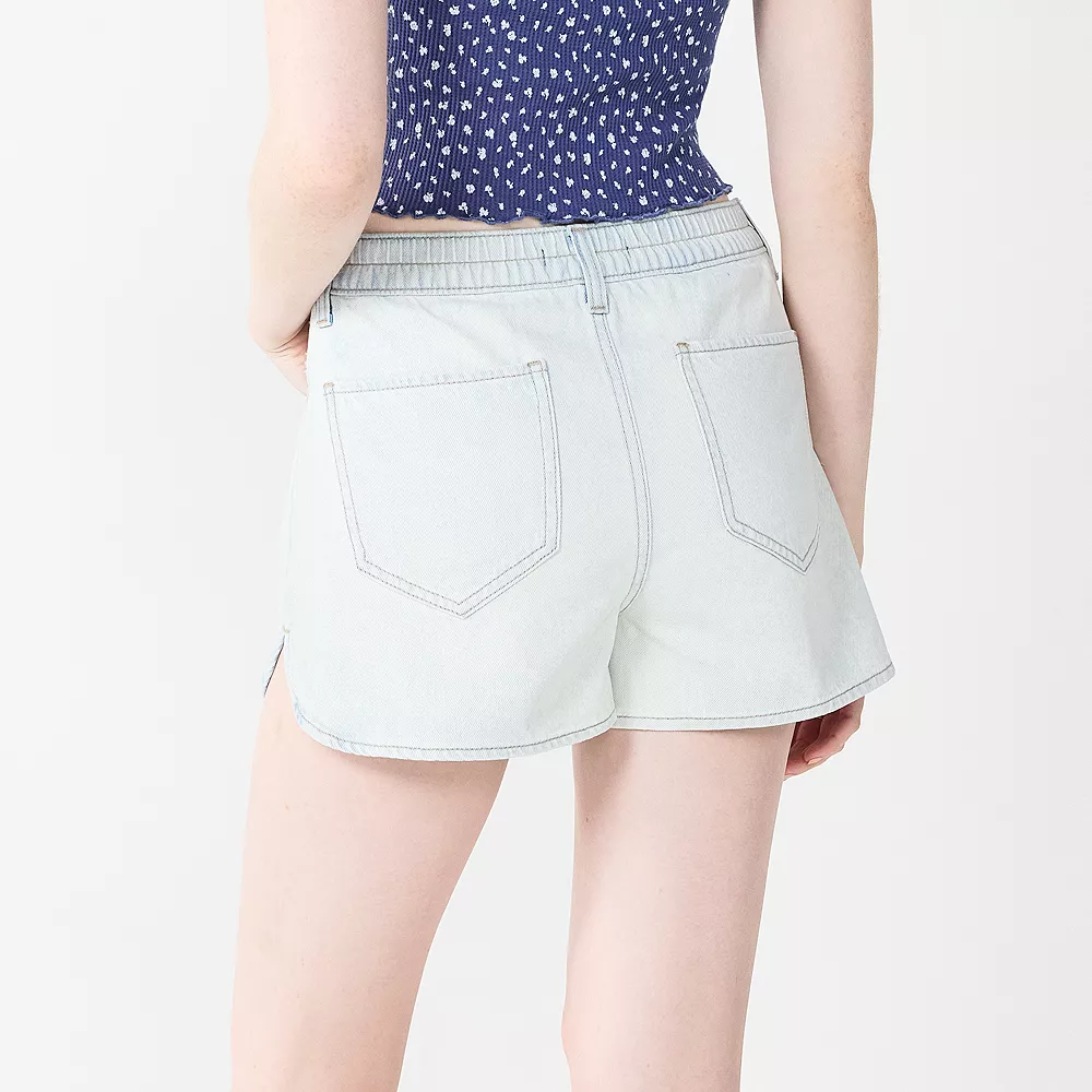 Juniors' SO® Elastic Waist Denim Shorts 6 Juniors' SO® Elastic Waist Denim Shorts - Image 4