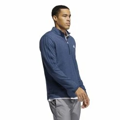 Men's adidas 3-Stripes Quarter-Zip Pullover Top -Active & Workout Clothes Store 5535416 ALT2