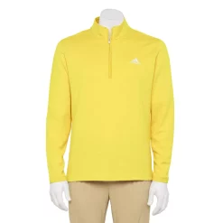 Men's adidas 3-Stripes Quarter-Zip Pullover Top -Active & Workout Clothes Store 5535416 Impact Yellow