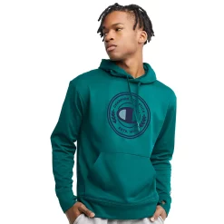 Men's Champion® Game Day Graphic Hoodie -Active & Workout Clothes Store 5537126 Dark Emerald
